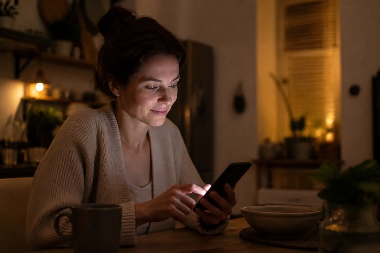 Customer searching for a local business on their phone